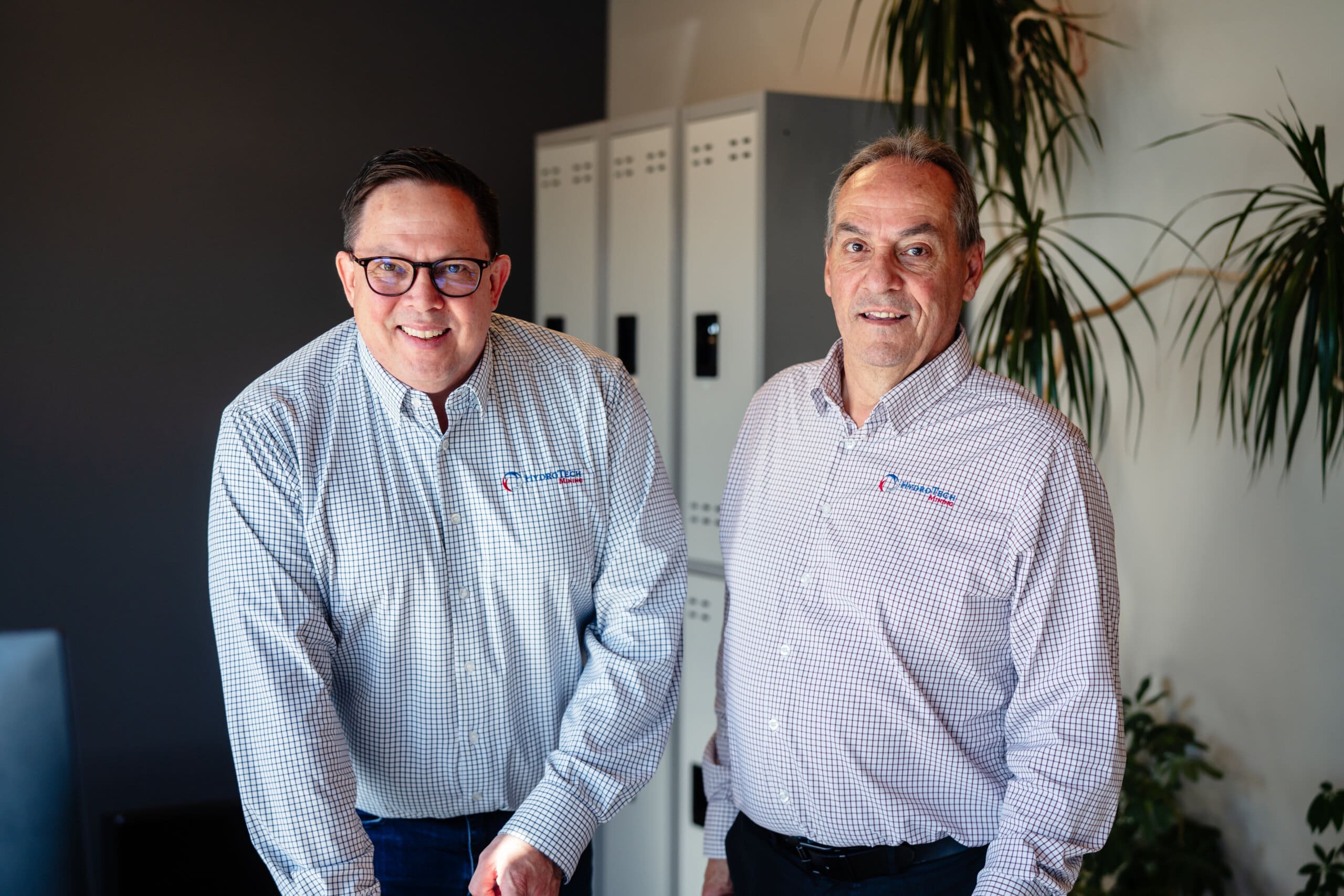 The two owner of HydroTech Mining, Cheyne Poirier and Paul Cormier.